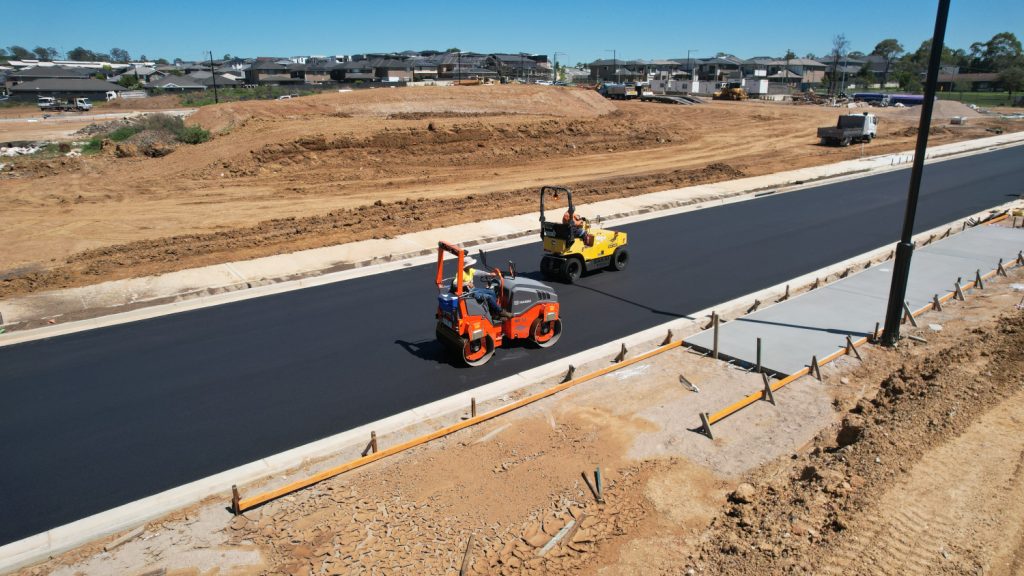 Image shows Ashtar Civils building a road